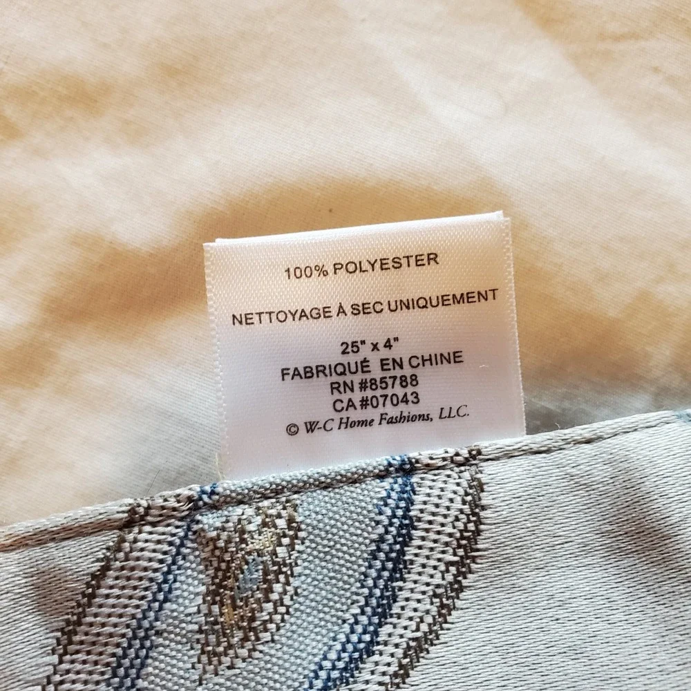 Waterford Linens Mullinger Floral Lined Drapery Panels Blue Taupe Set of 2